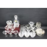 An assortment of glassware.