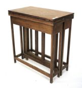 An unusual folding wooden coffee table.