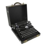 A 20th century Underwood Portable typewriter.