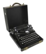 A 20th century Underwood Portable typewriter.