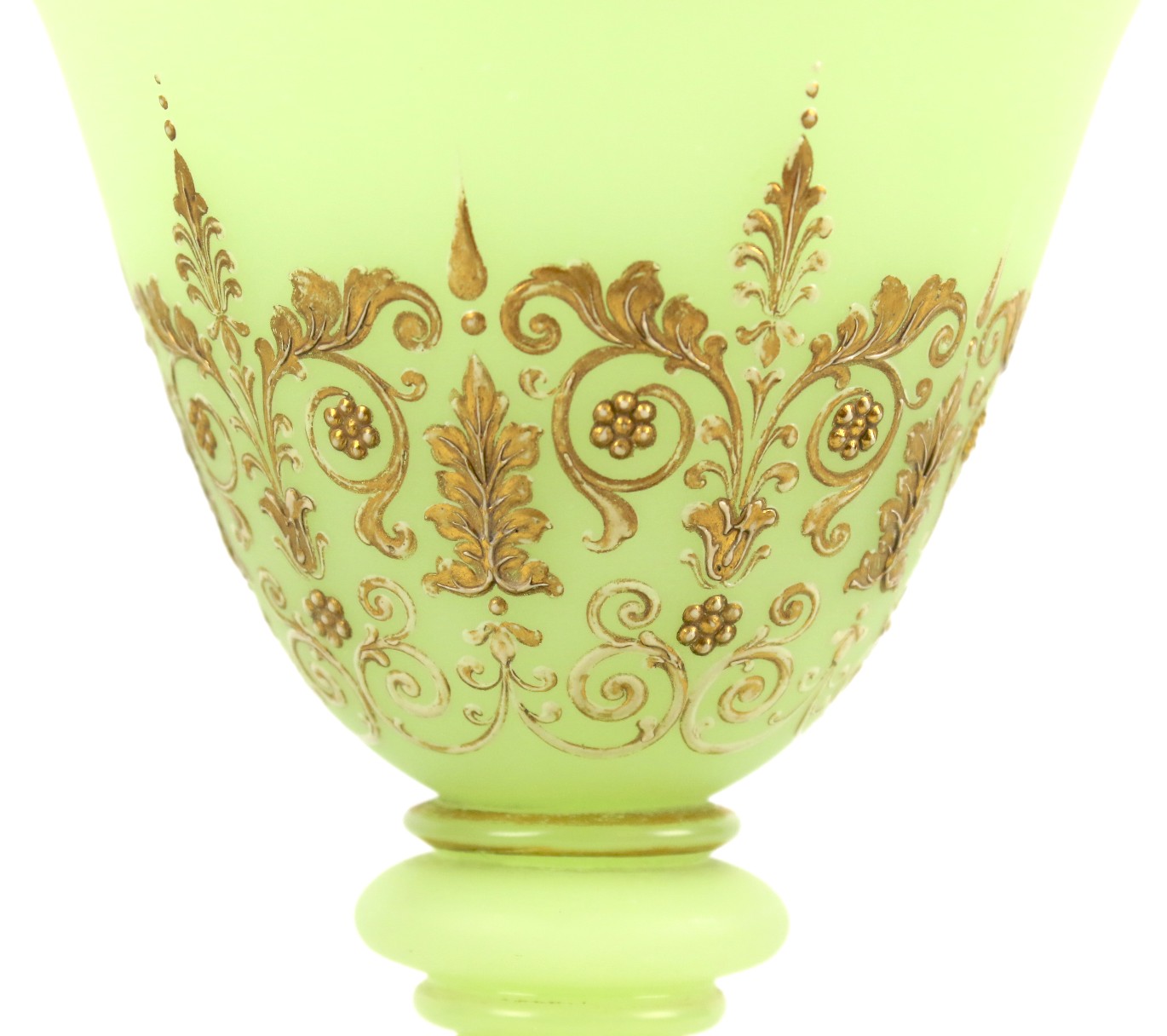A late 19th century opaque glass vase. - Image 2 of 2