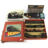 A boxed Hornby 0 gauge passenger train set No 21 and various 00 gauge trains and accessories.