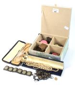 A box of costume jewellery.