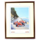 Tony Smith, a signed limited edition print Viva Ferrari!, Monaco 1999.