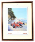 Tony Smith, a signed limited edition print Viva Ferrari!, Monaco 1999.