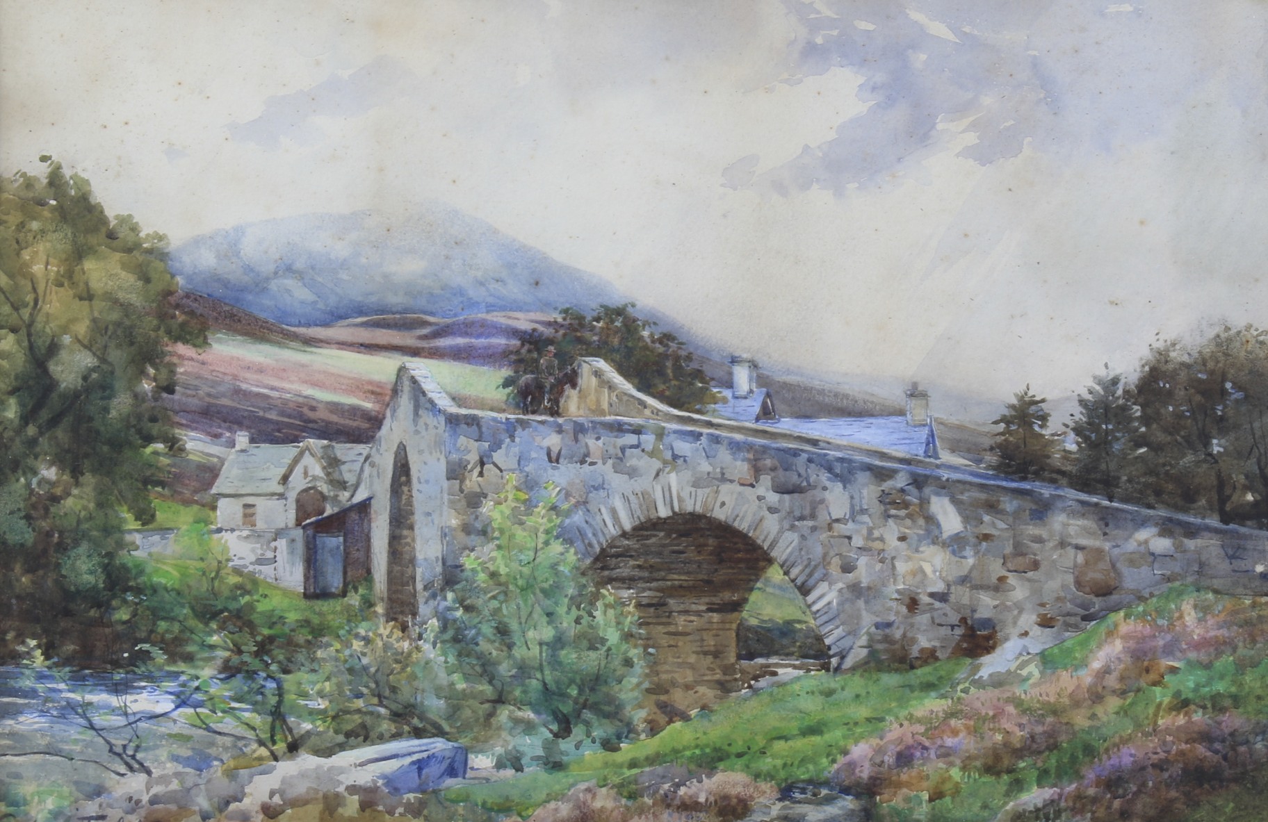 John Henderson Tarbet (circa 1865-1937), Scottish River Landscape. Watercolour on paper. - Image 3 of 5