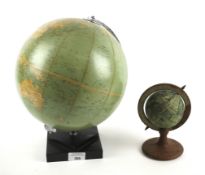 Two 19th century and later paper globes.