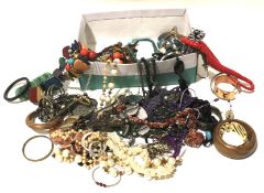 An assortment of costume jewellery.