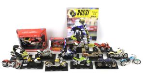 A collection of 15 motorcycle models, mostly Maisto.