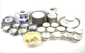 Assorted ceramic part tea and dinner services.