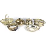 An assortment of 20th century silver plate and metalware.