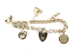 A hallmarked silver charm bracelet.