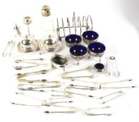 An assortment of silver and silver plated wares.