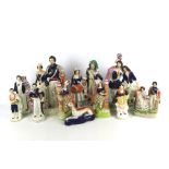 A collection of 19th and 20th century Staffordshire figures.