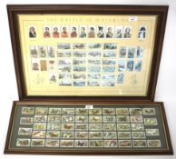 Two framed cigarette card sets. Comprising Wills's 'The Battle of Waterloo', 63cm x 43.