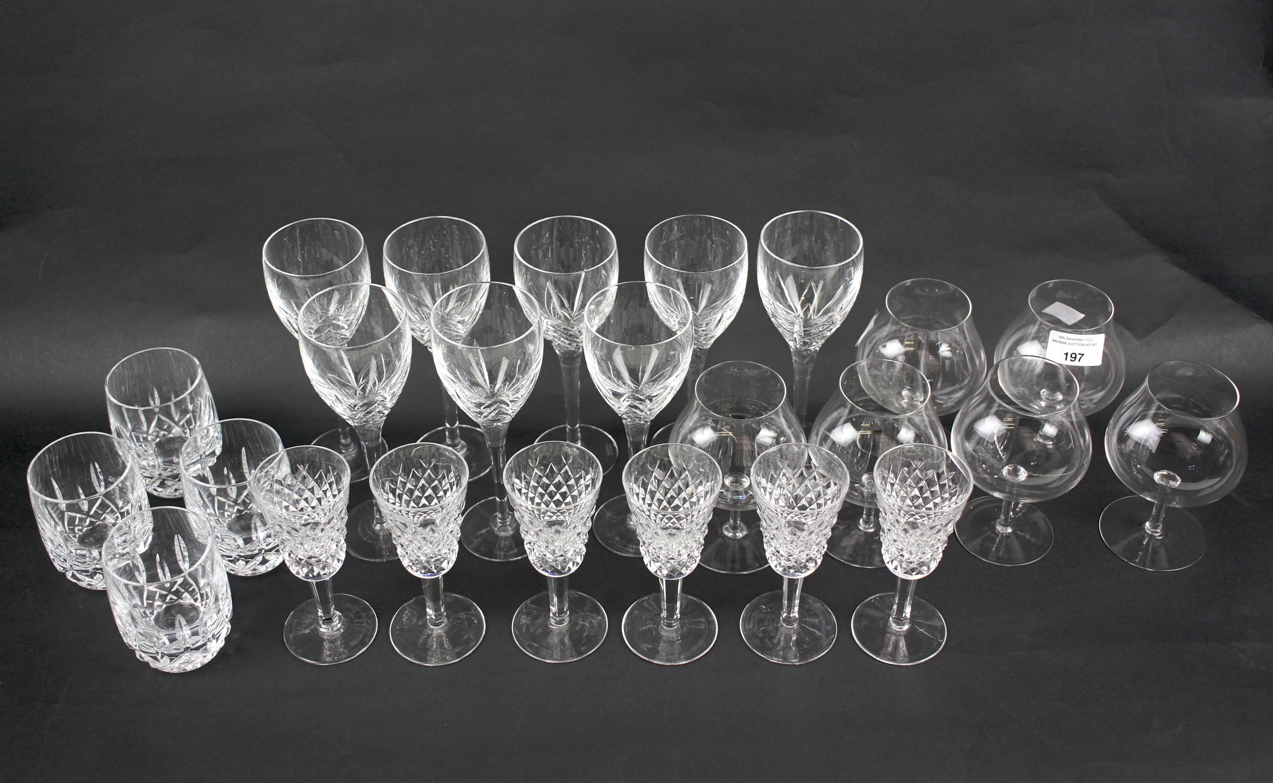 An assortment of glassware.