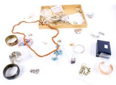 An assortment of costume jewellery.