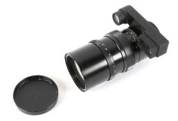 Leitz Canada Elmarit f2.8 135 lens with viewfinder mount.