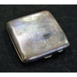 A George V silver cigarette case.