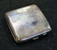 A George V silver cigarette case.