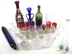 An assortment of glassware.