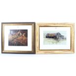 Kathy Lewis, two signed limited edition prints depicting barns.