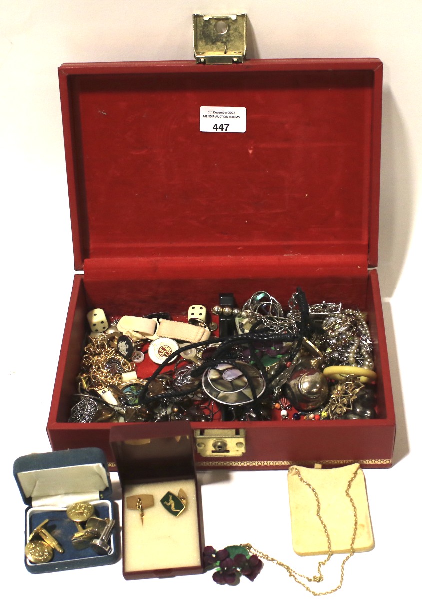 An assortment of costume jewellery.