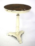 An early 20th century white painted side table.