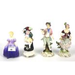 Four 19th and 20th century porcelain figures.
