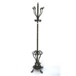 A contemporary patinated metal coat stand.