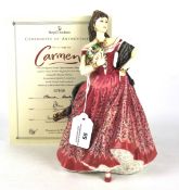 A limited edition Royal Doulton figure of 'Carmen'.