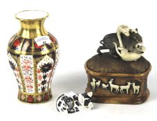 Three pieces of contemporary ceramics.