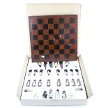 A large vintage chess set.