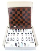 A large vintage chess set.