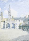 After Alfred Heaton-Cooper (1864-1929), a vintage print of Shepton Mallet Market Cross.