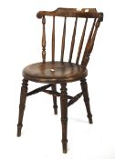 A Victorian wooden chair.