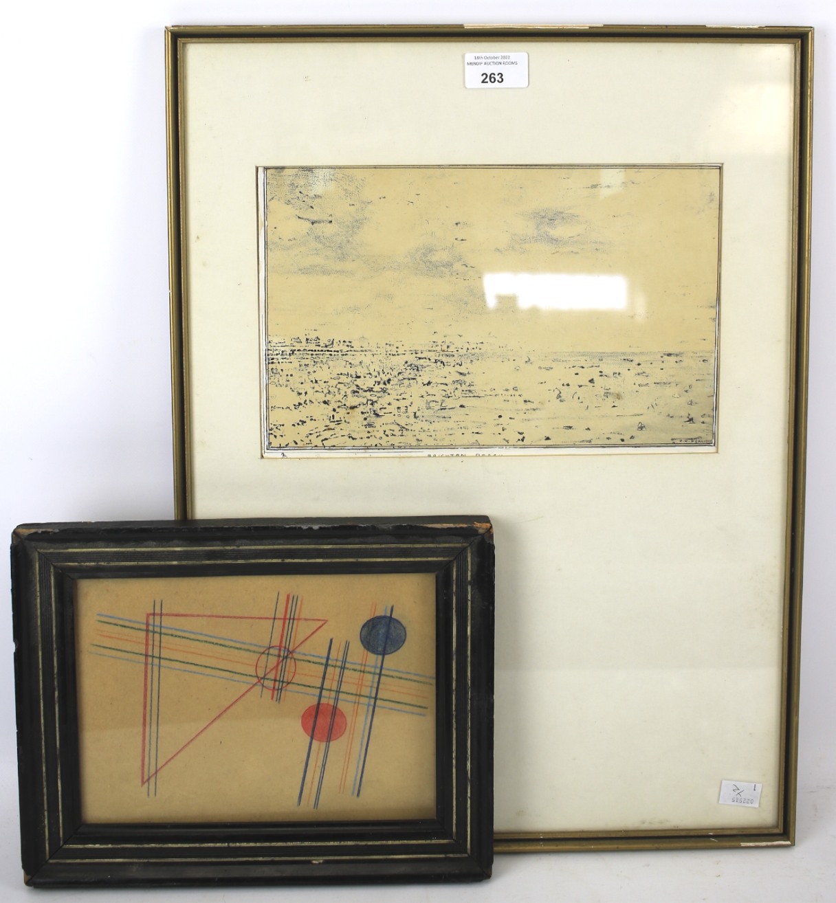 Two 20th century semi abstract pictures.