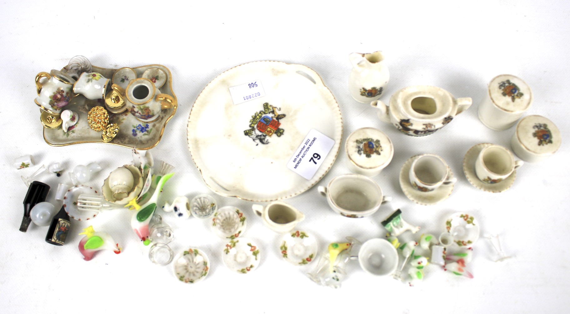 A small selection of crested china.