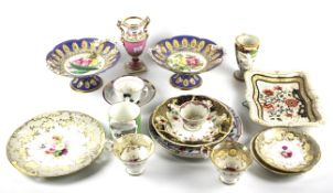 A small assortment of English 18th and 19th century porcelain.