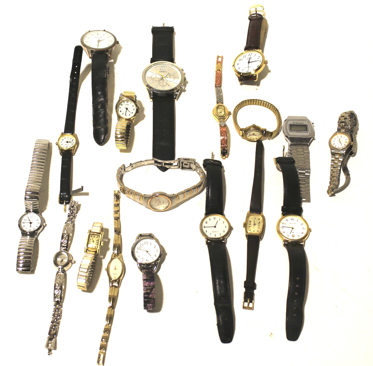 An assortment of contemporary watches.