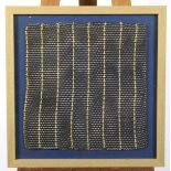 Melva Cox (20th/21st Century), a 1970s woven wool panel. Framed. 58.5cm x 57.2cm overall inc.