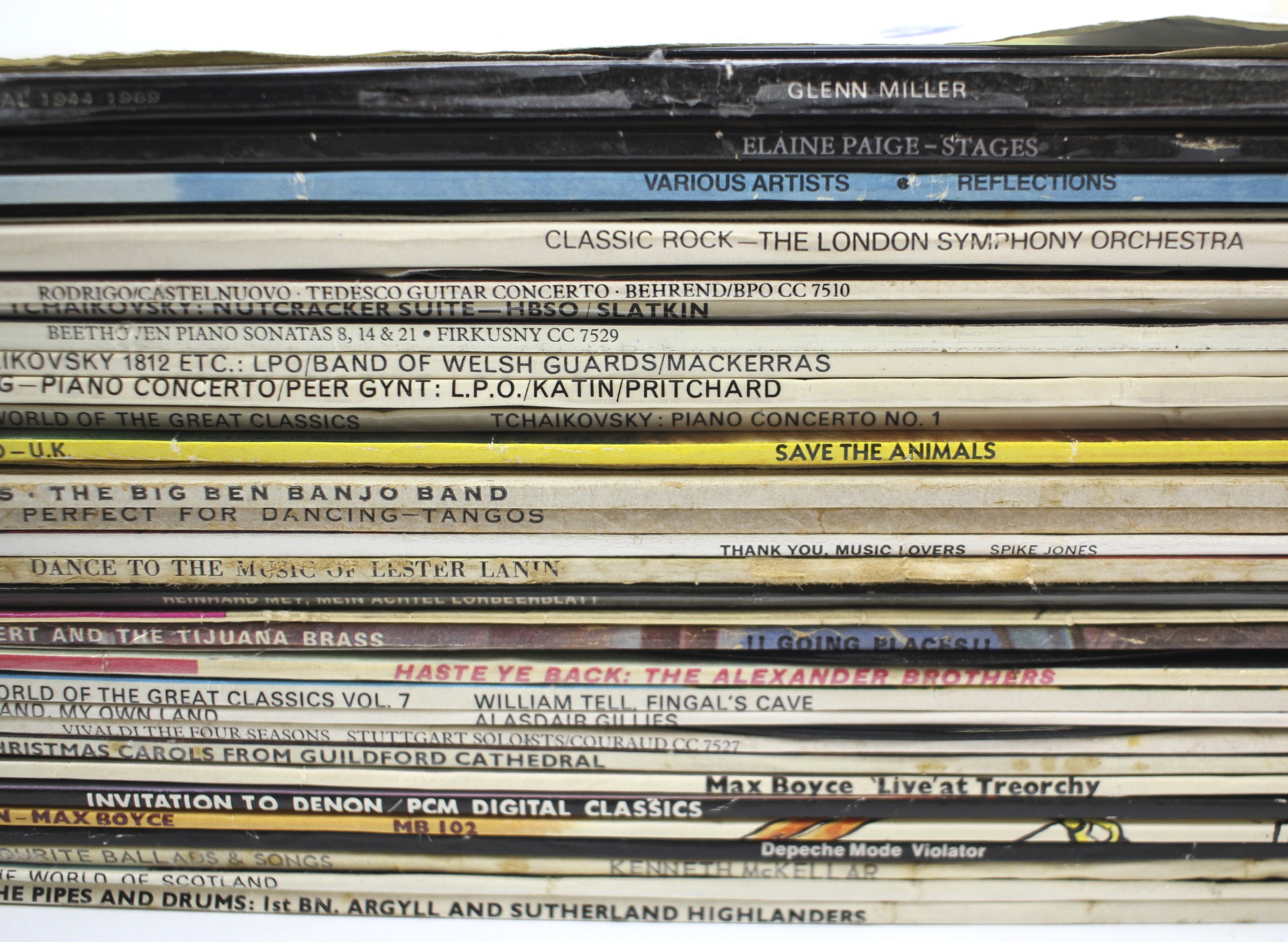 A quantity of vintage vinyl records in an LP carry box. - Image 2 of 2