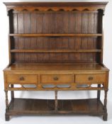 A 19th century oak dresser.