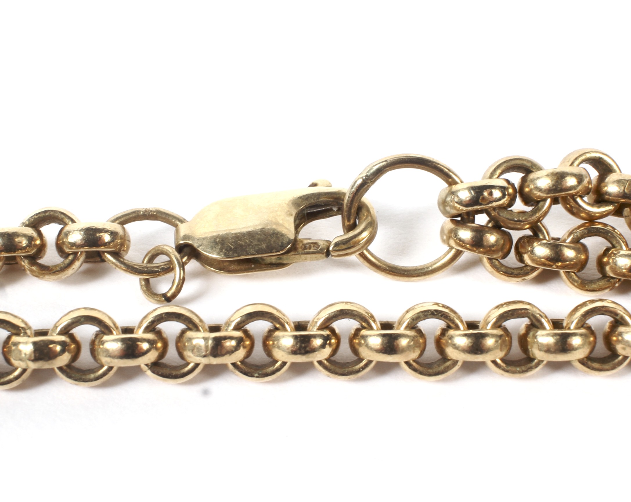 A vintage 9ct gold belcher link necklace. - Image 2 of 2
