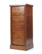 A reproduction Regency style inlaid mahogany Wellington chest.