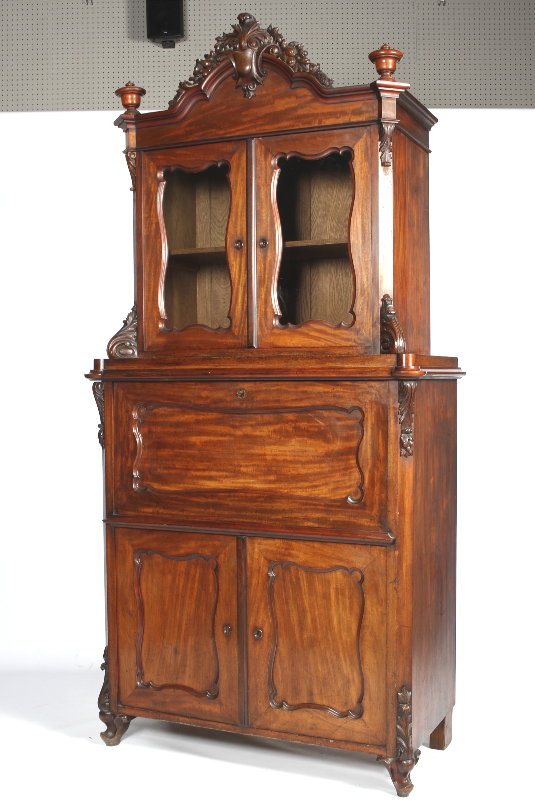 A Victorian mahogany secretaire bookcase.