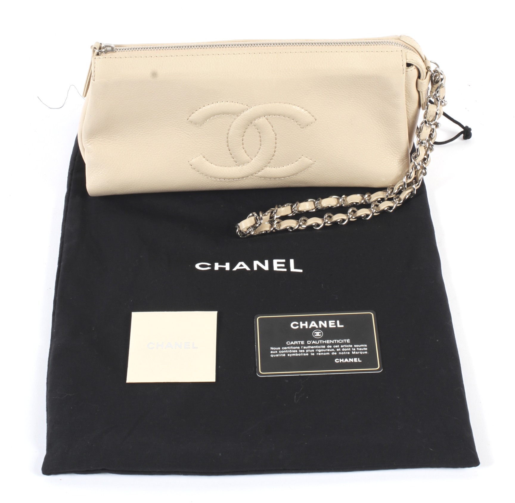 A Chanel nude leather handbag. - Image 4 of 4