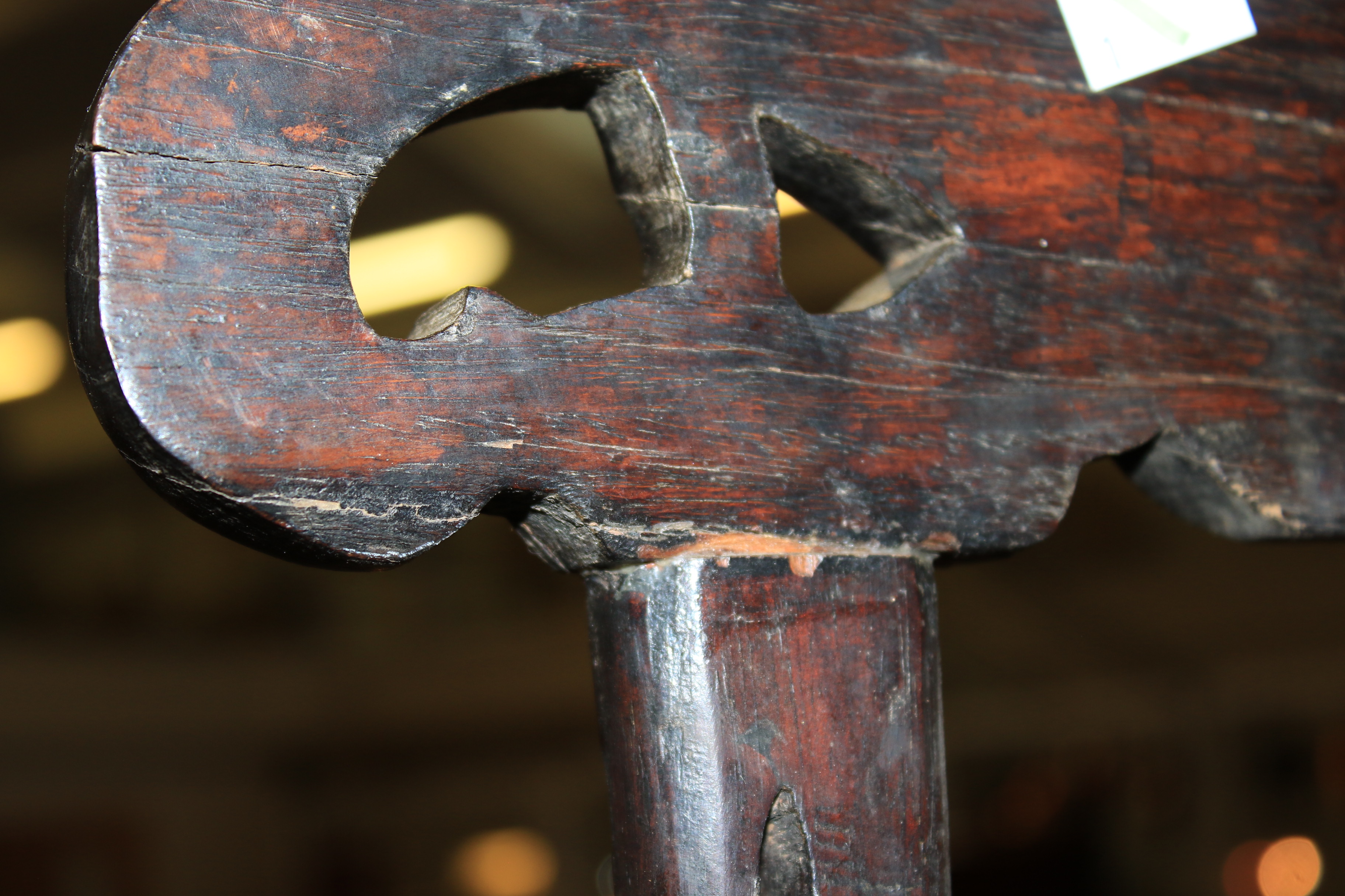 A Chinese gong raised on a carved ebonised stand. - Image 13 of 18