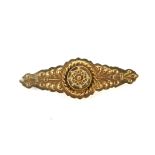 A late Victorian 15ct gold brooch.