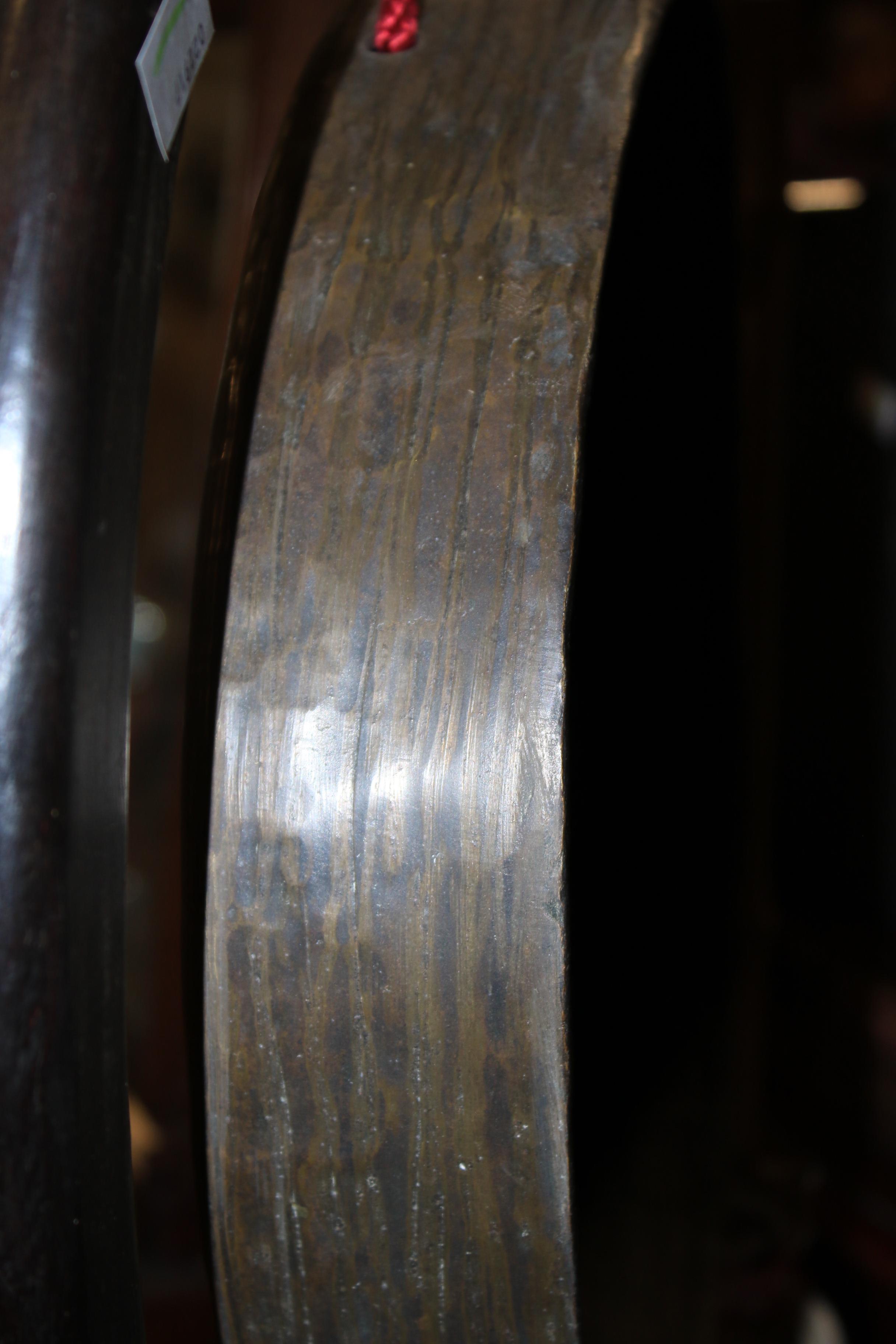 A Chinese gong raised on a carved ebonised stand. - Image 16 of 18